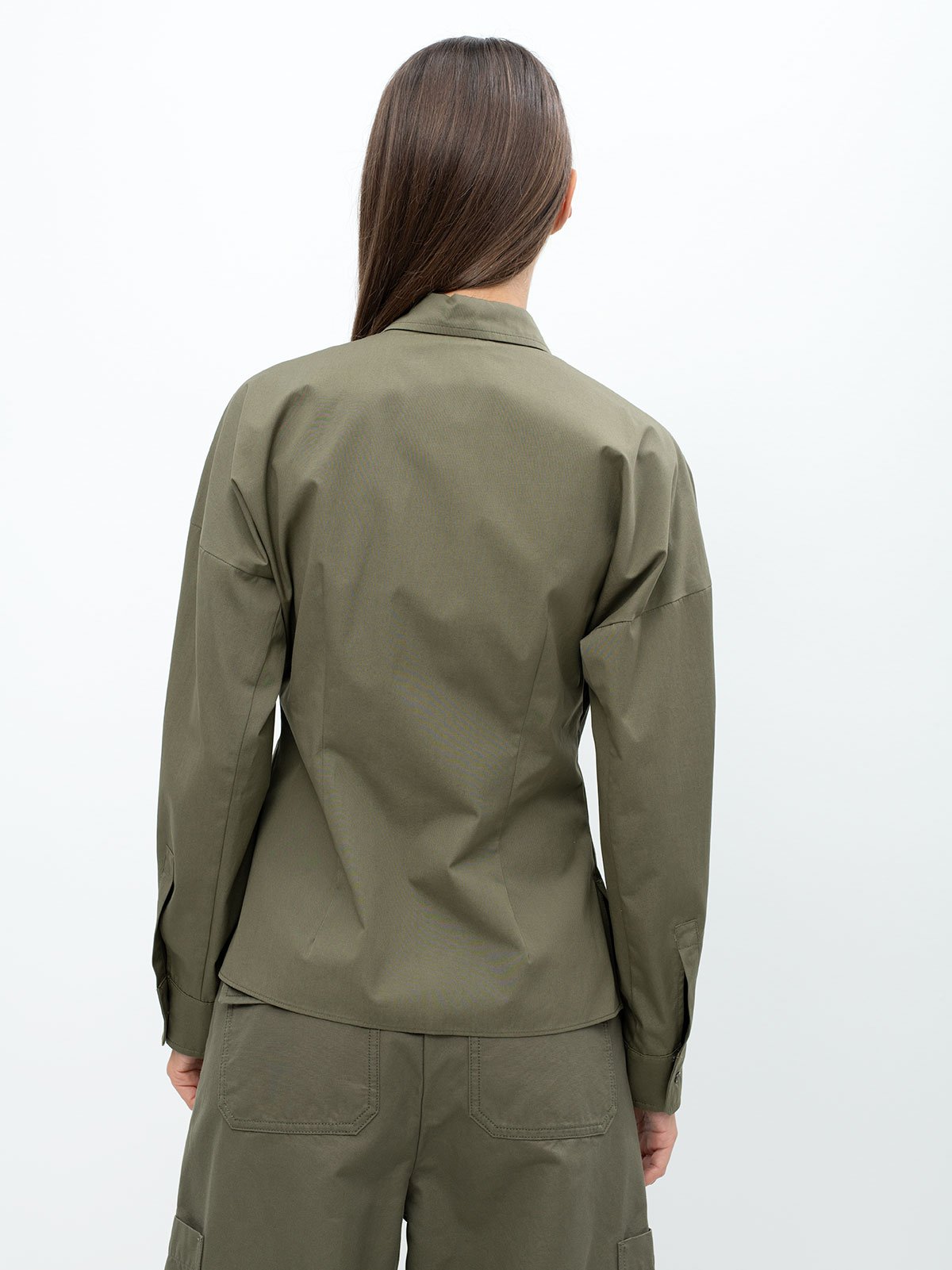 Women's shirt l/s chaki Weekend Max Mara | Soulz.lt