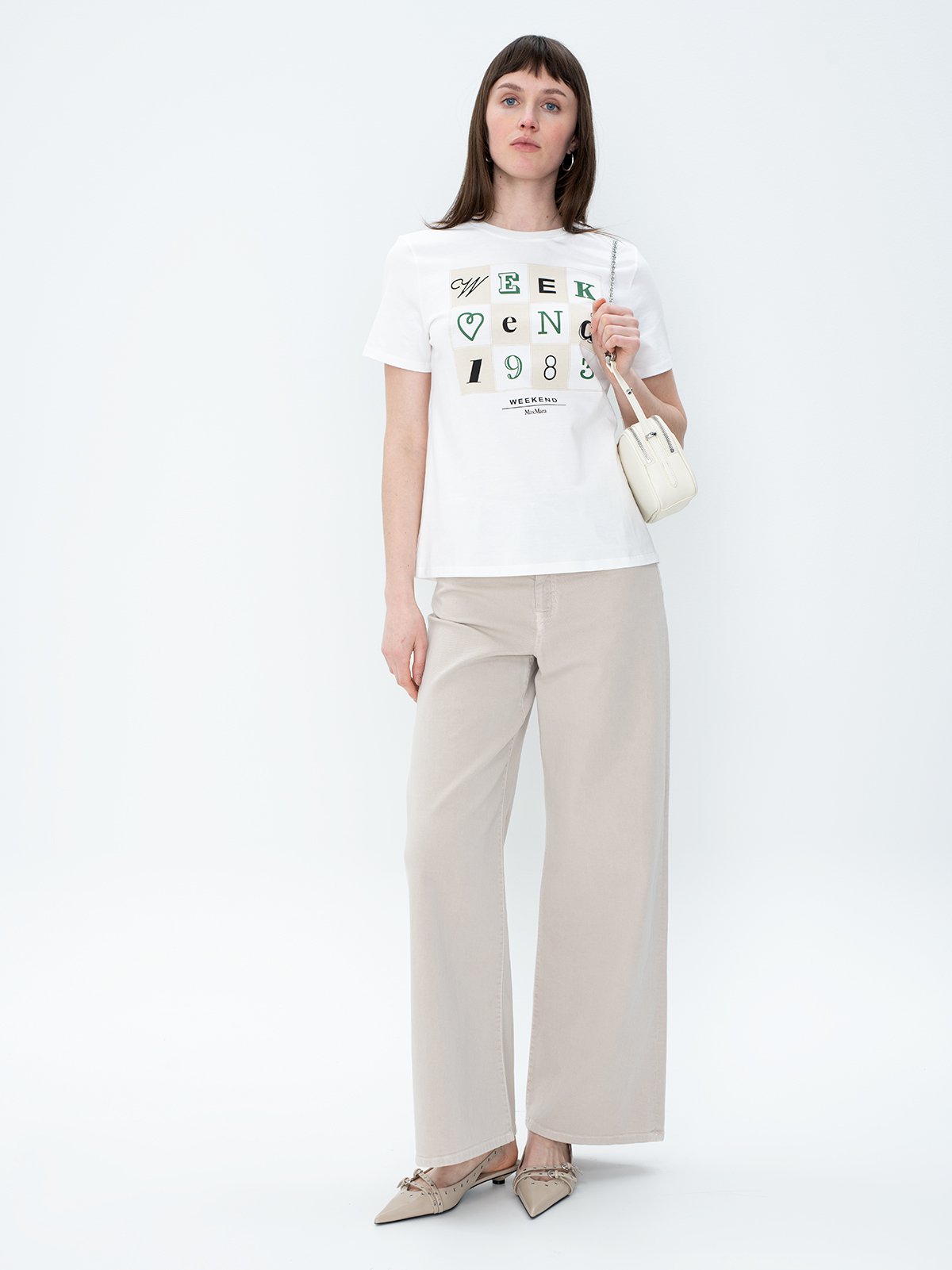 Women's t-shirt s/s white Weekend Max Mara | Soulz.ee