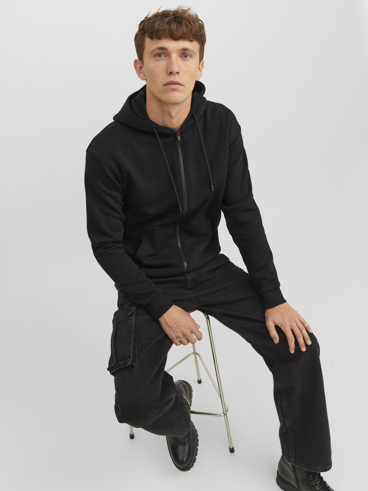 Men's cardigan black Jack&Jones | Soulz.lt