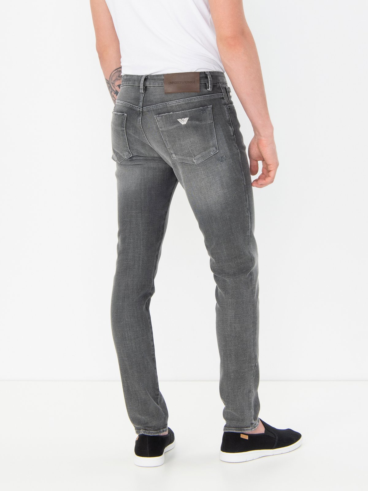 J69 loose-fit jeans in brushed cotton denim | EMPORIO ARMANI Man