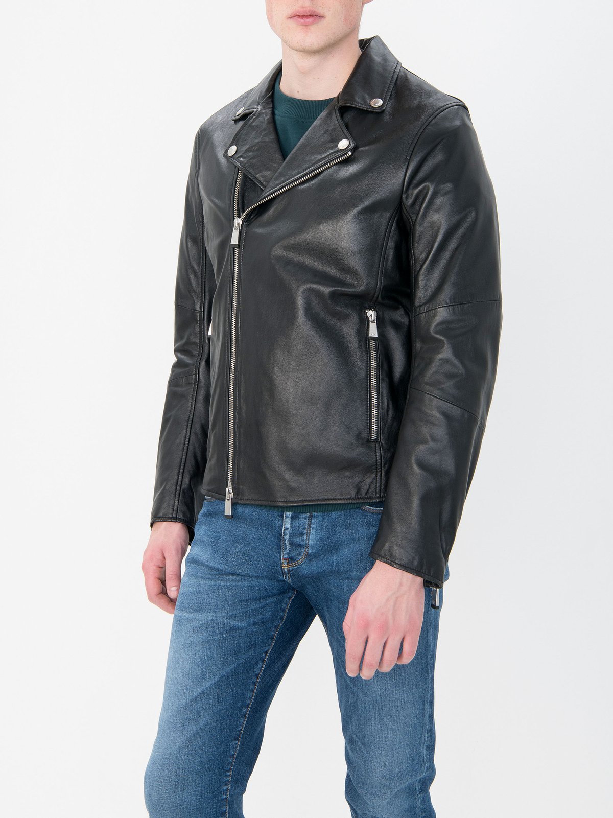 Armani exchange men's hot sale leather jacket