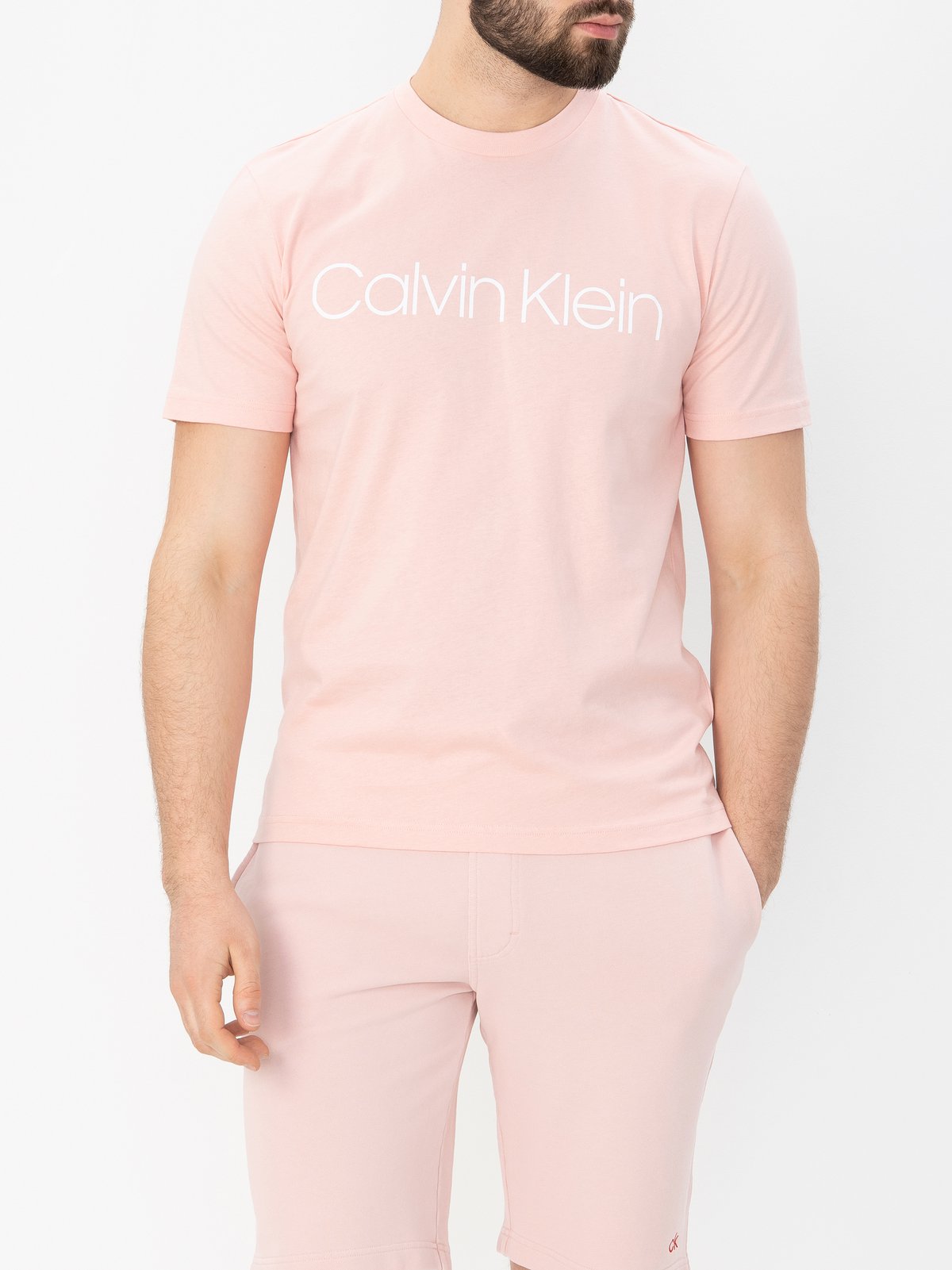 Men s t shirt s s pink Calvin Klein Soulz.lt