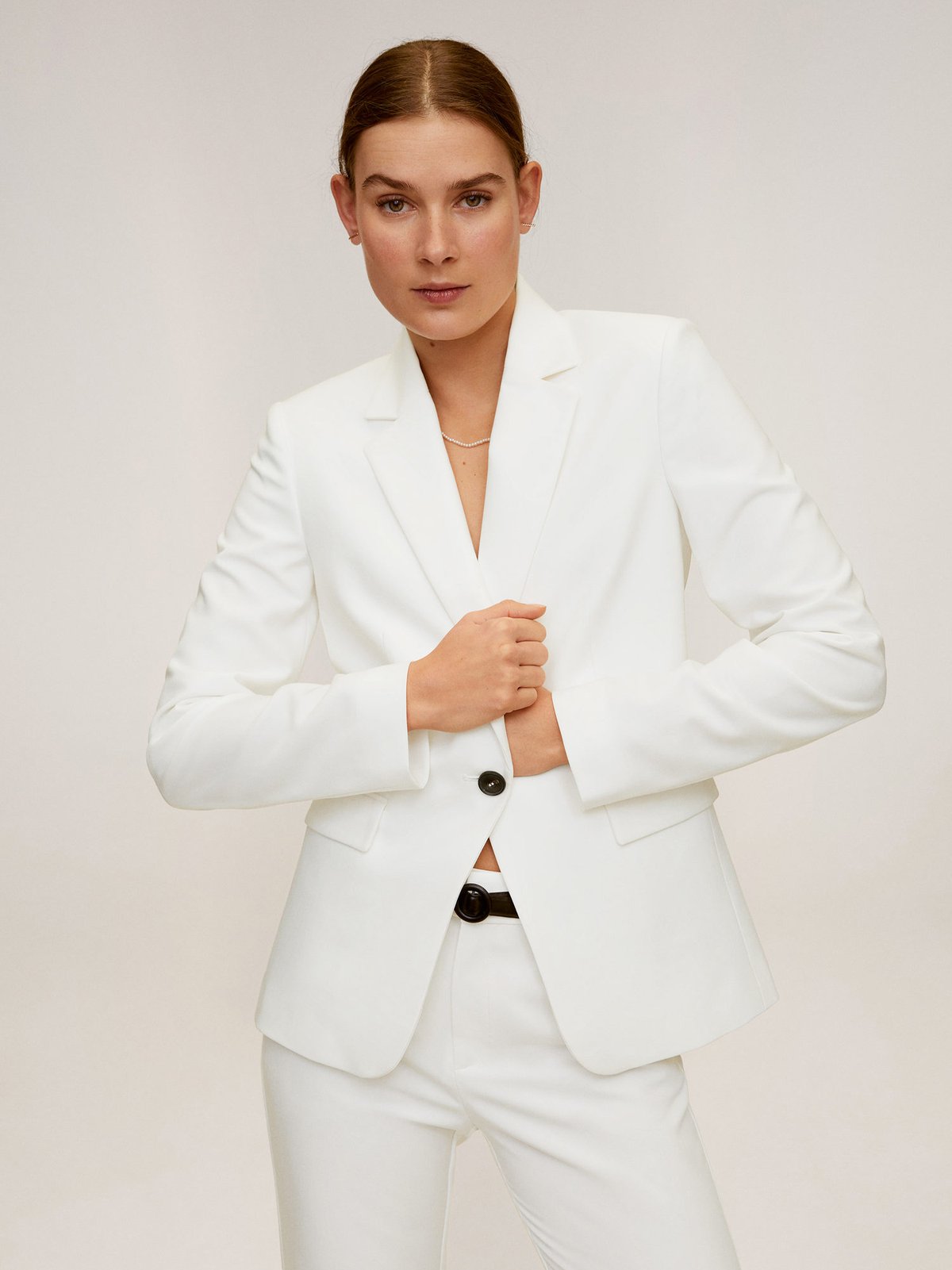 Mango white clearance blazer