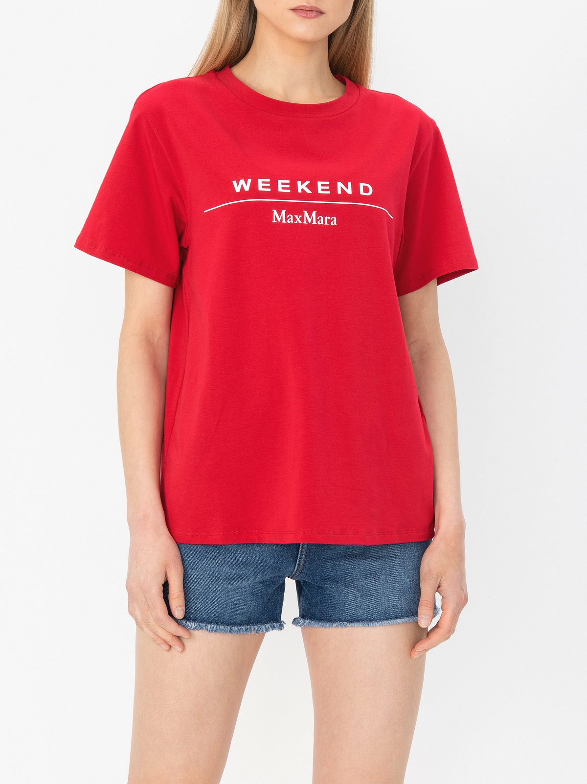 Tシャツ・カットソー S Max Mara S Max Mara Shirts Red (2529116052600 10074004) Cotton yarn polo shirt, red | Weekend Max Mara