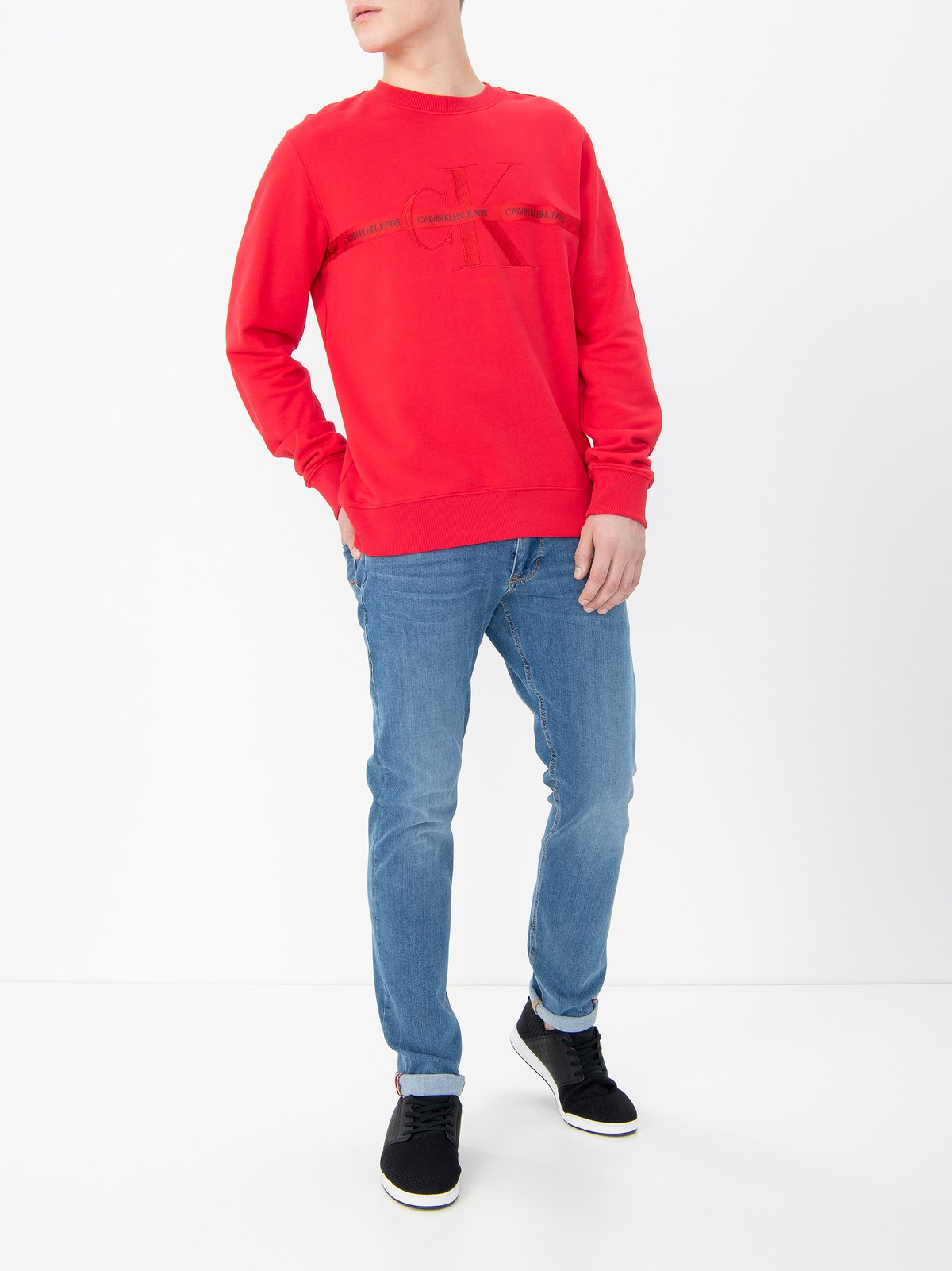 Calvin klein jeans outlet red sweatshirt