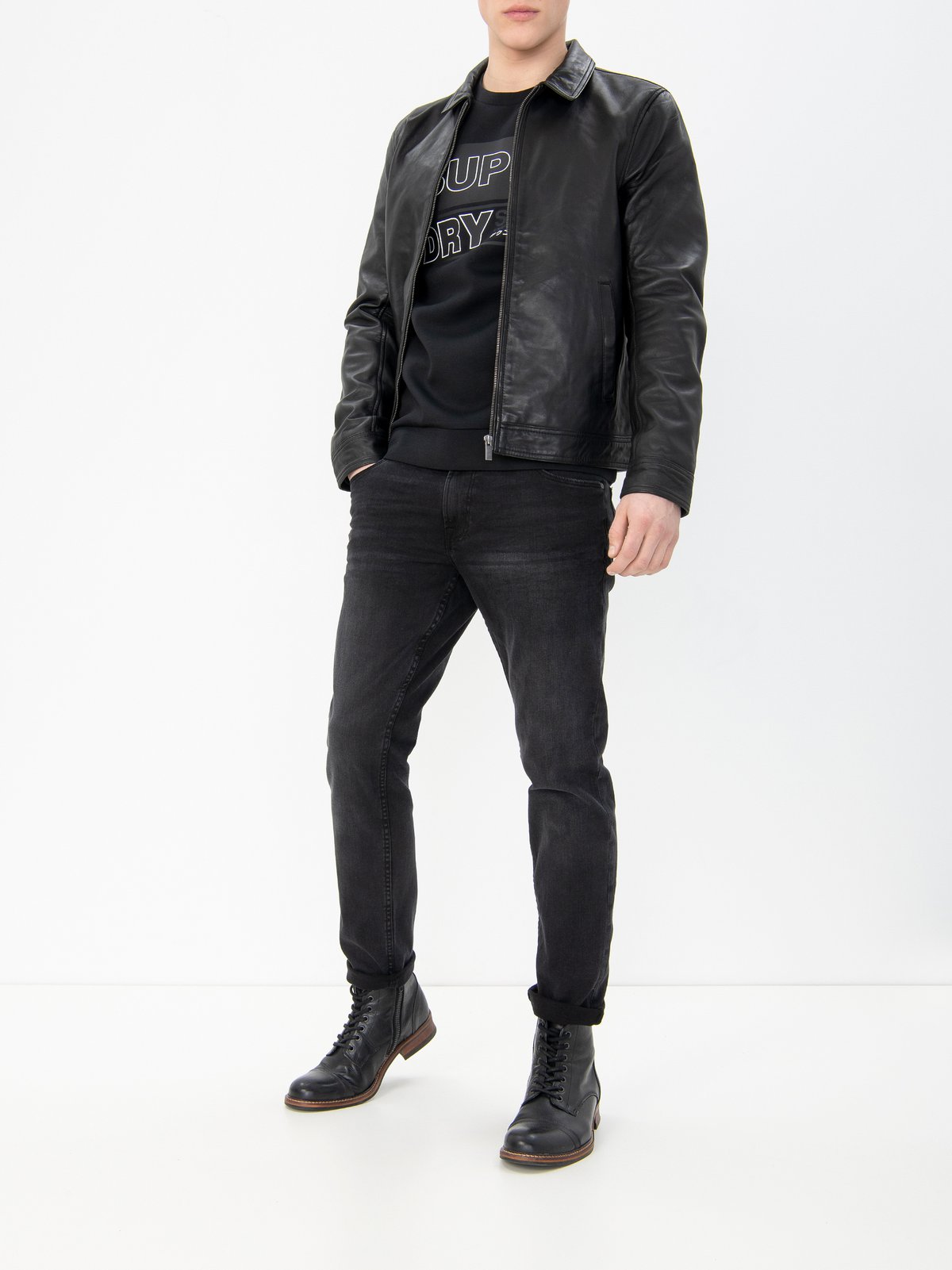 Superdry hot sale curtis leather