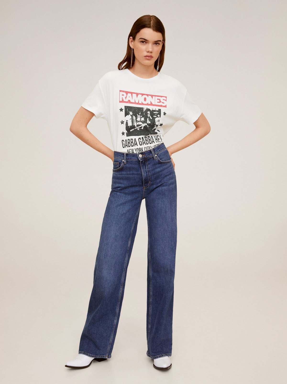 Women s t shirt s s beige MANGO Soulz.lv
