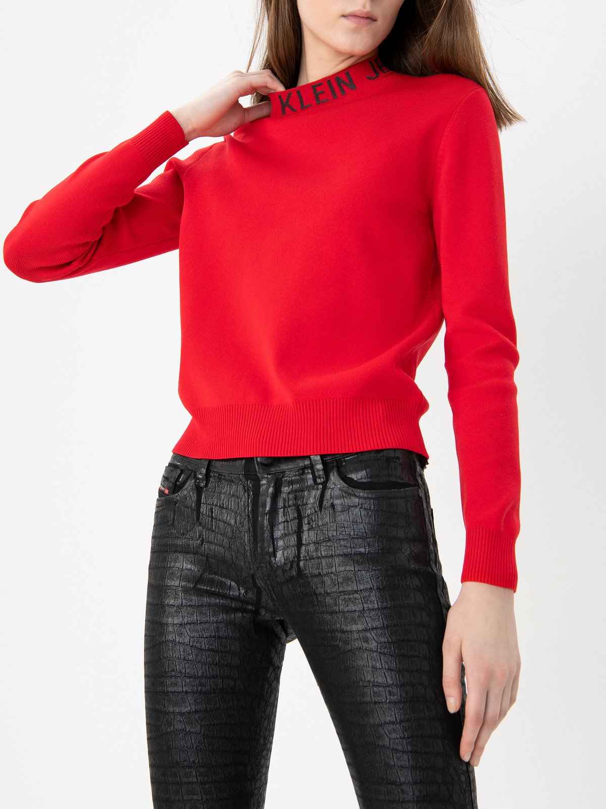 Calvin klein jeans red sweater best sale