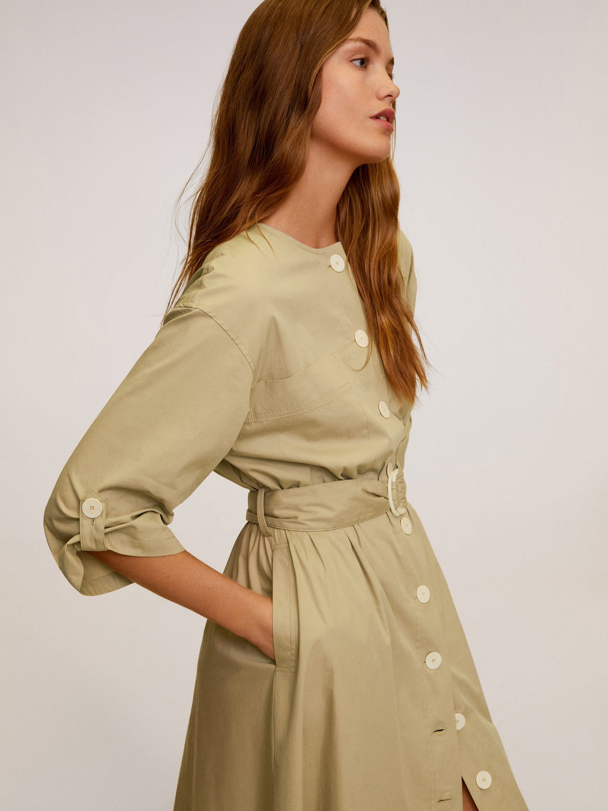 Mango beige hot sale dress