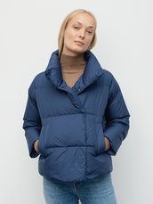 Womens Weekend Max Mara blue Longline Puffer Jacket