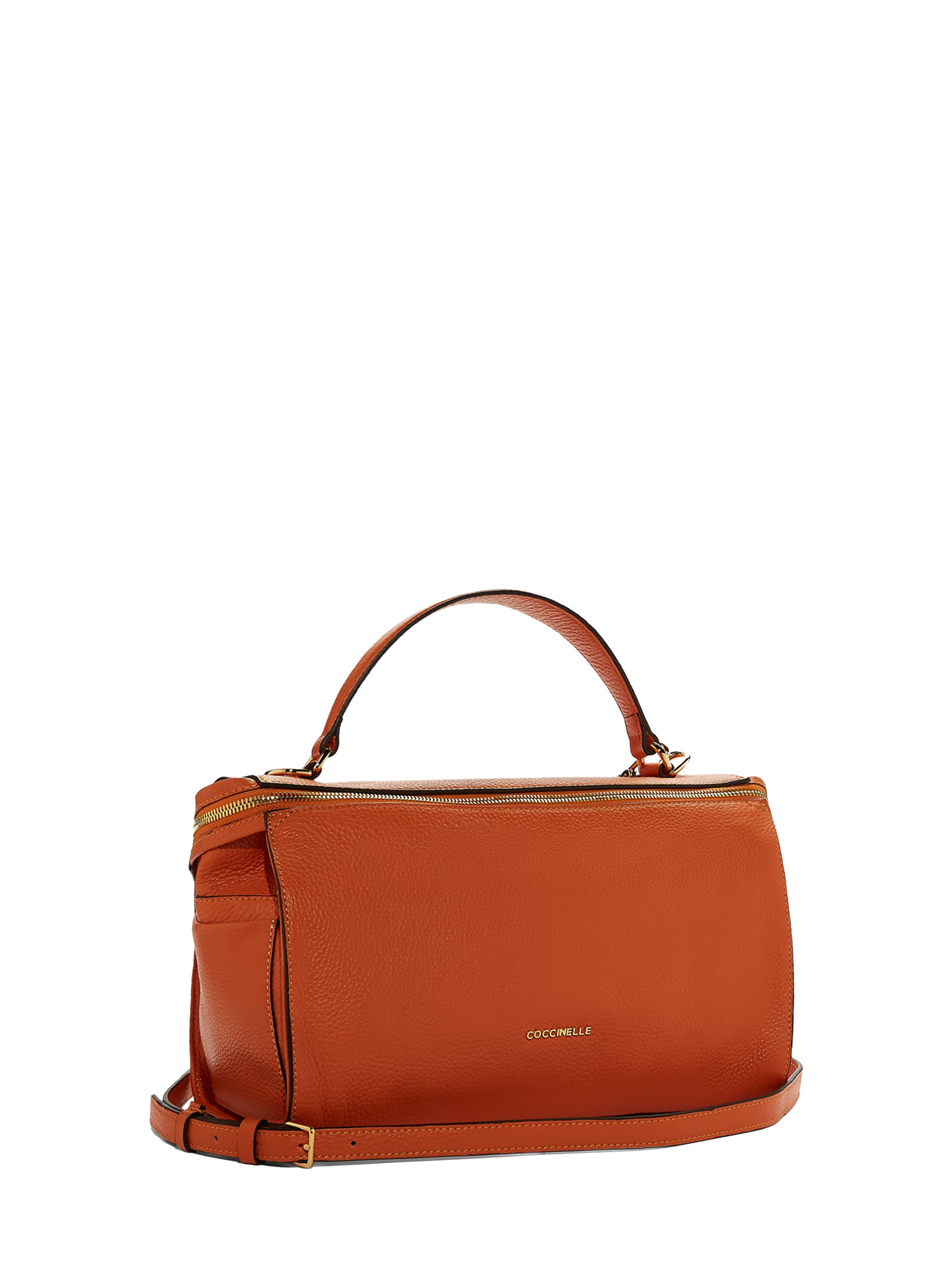 Women s leather handbag orange Coccinelle Soulz.lt