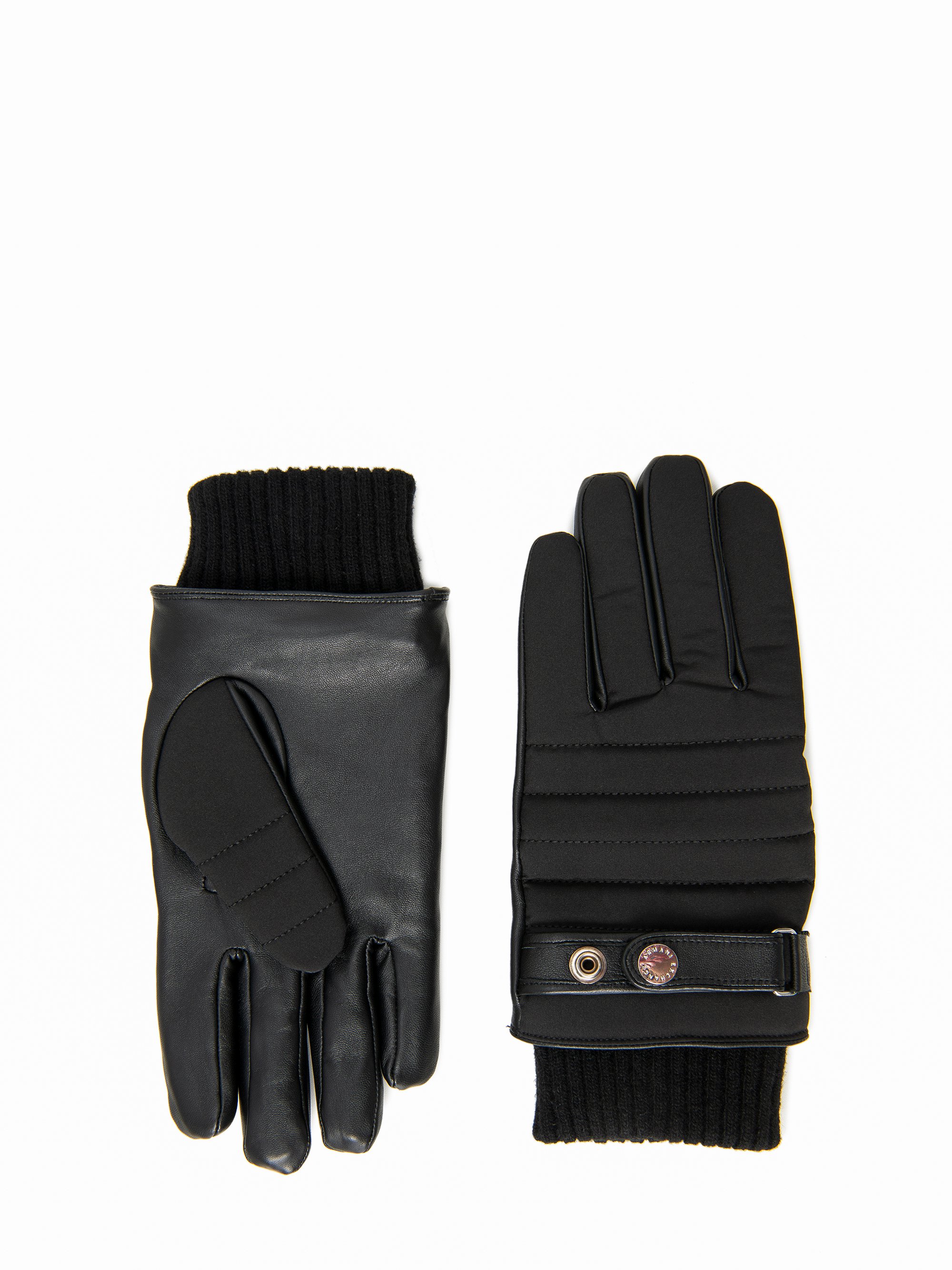 Armani exchange leather sale gloves