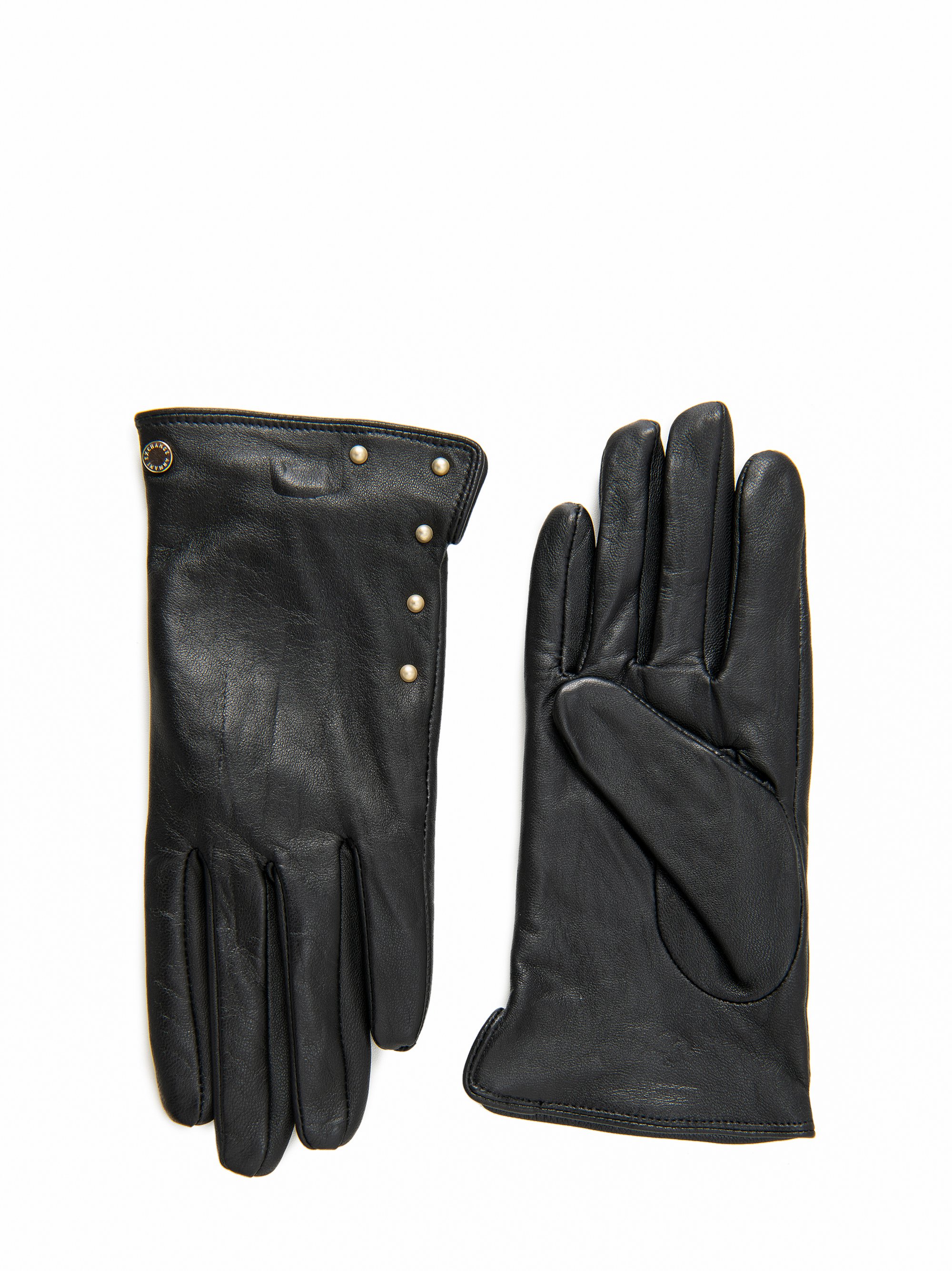 Armani leather cheap gloves