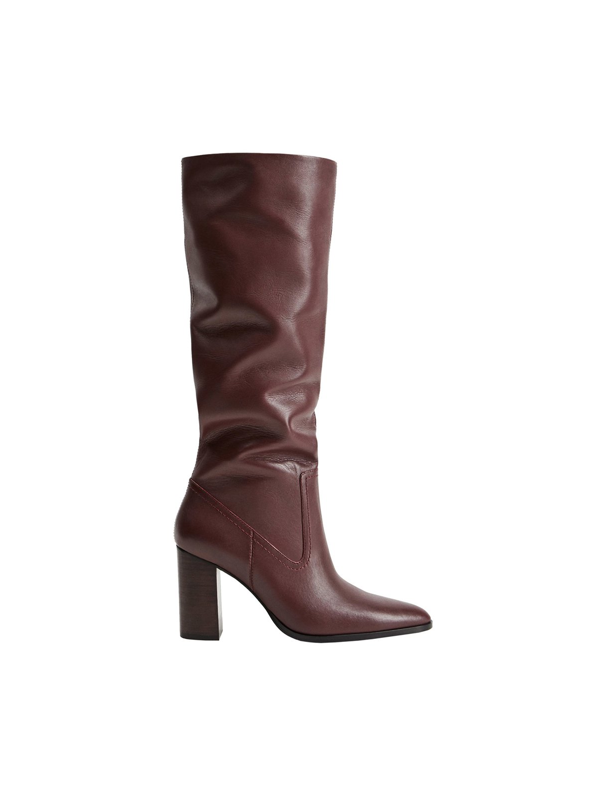 Mango burgundy boots online