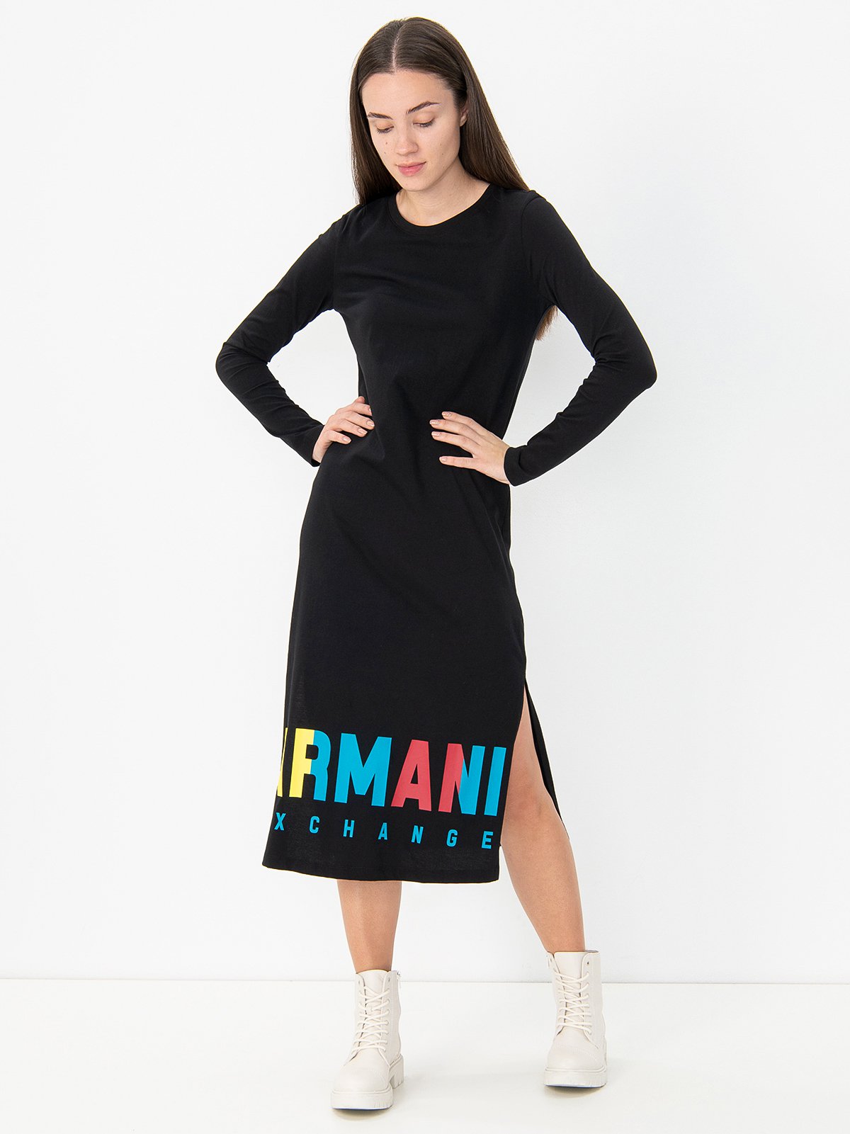 chinese dress ladies Armani Exchange Dress Black at Amazon Women's Clothing store