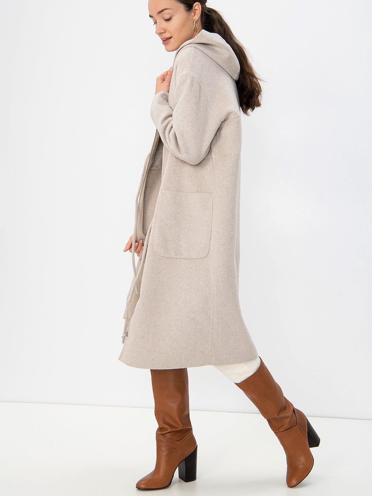 Women's coat grey Simona Conti | Soulz.lt