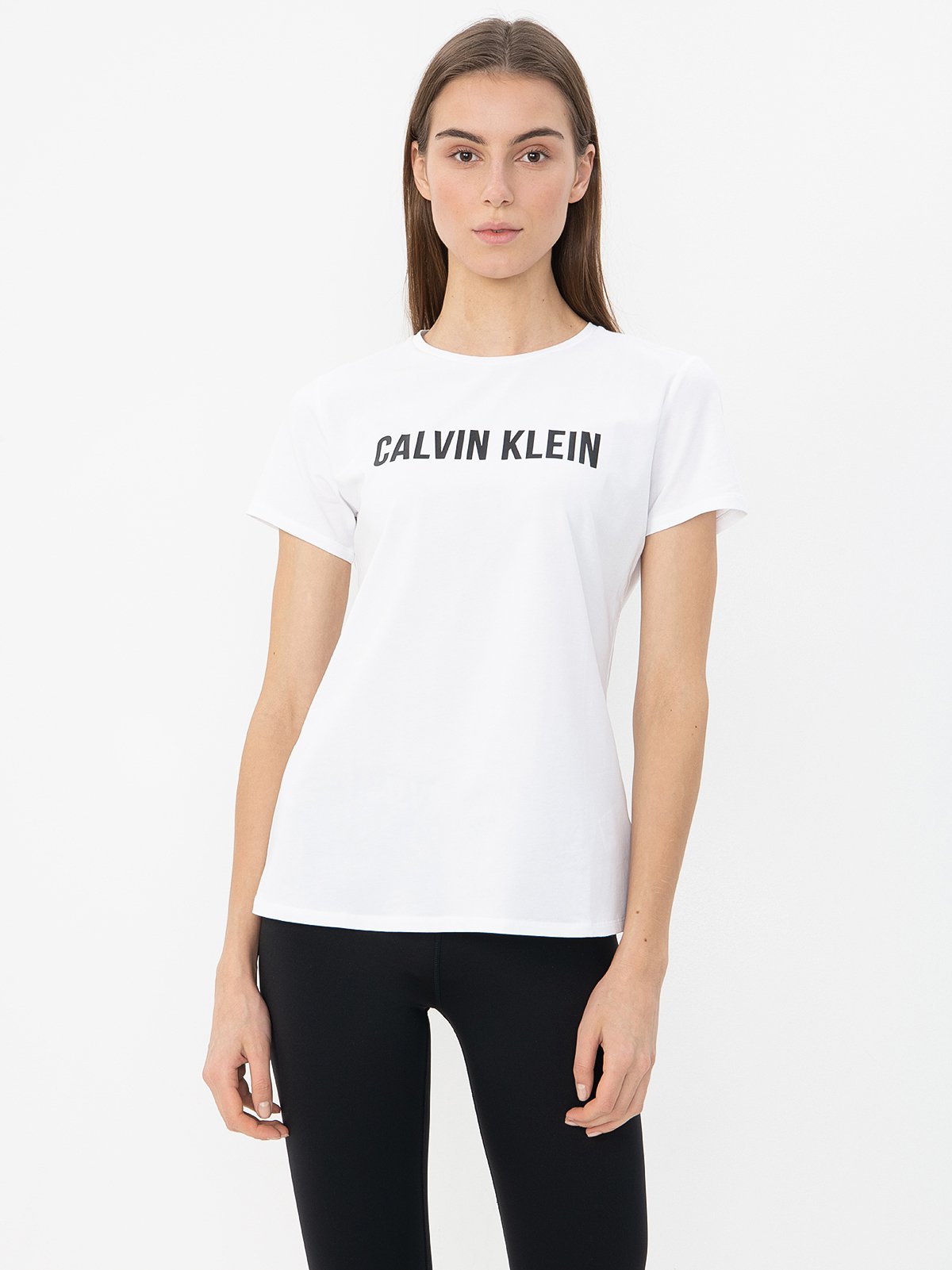 white calvin klein womens t shirt