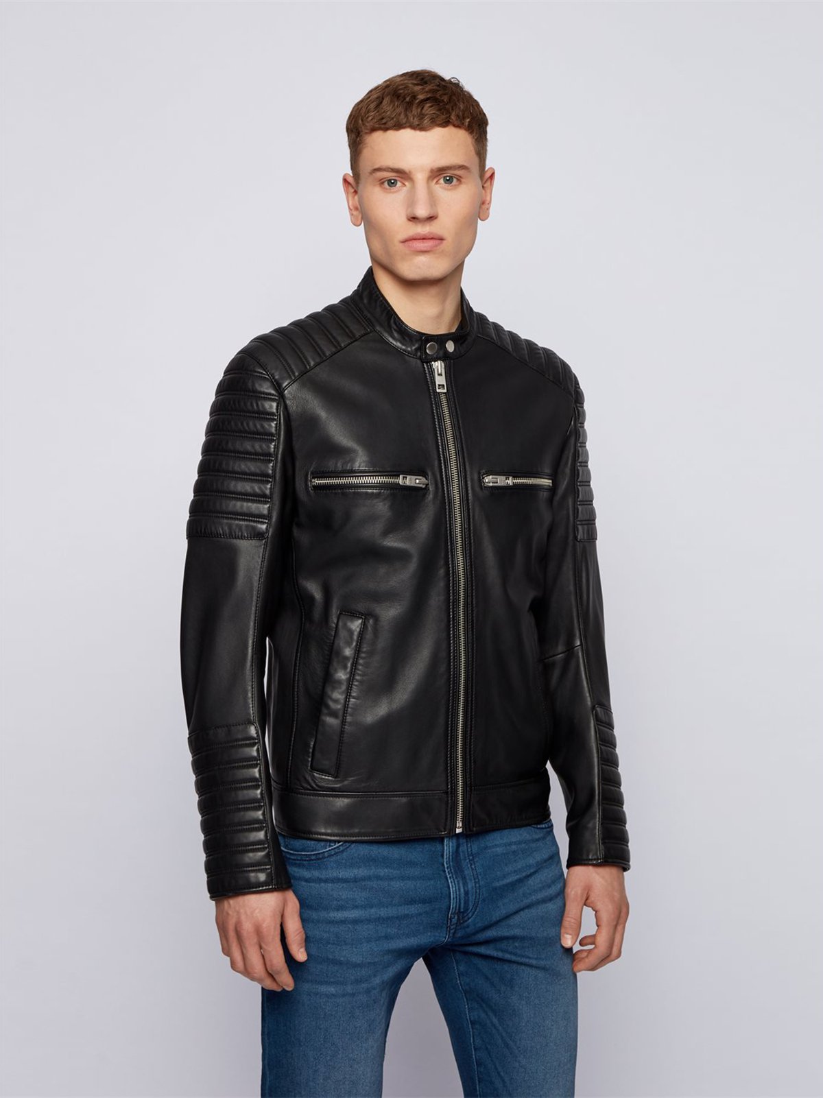 boss jakoby leather jacket