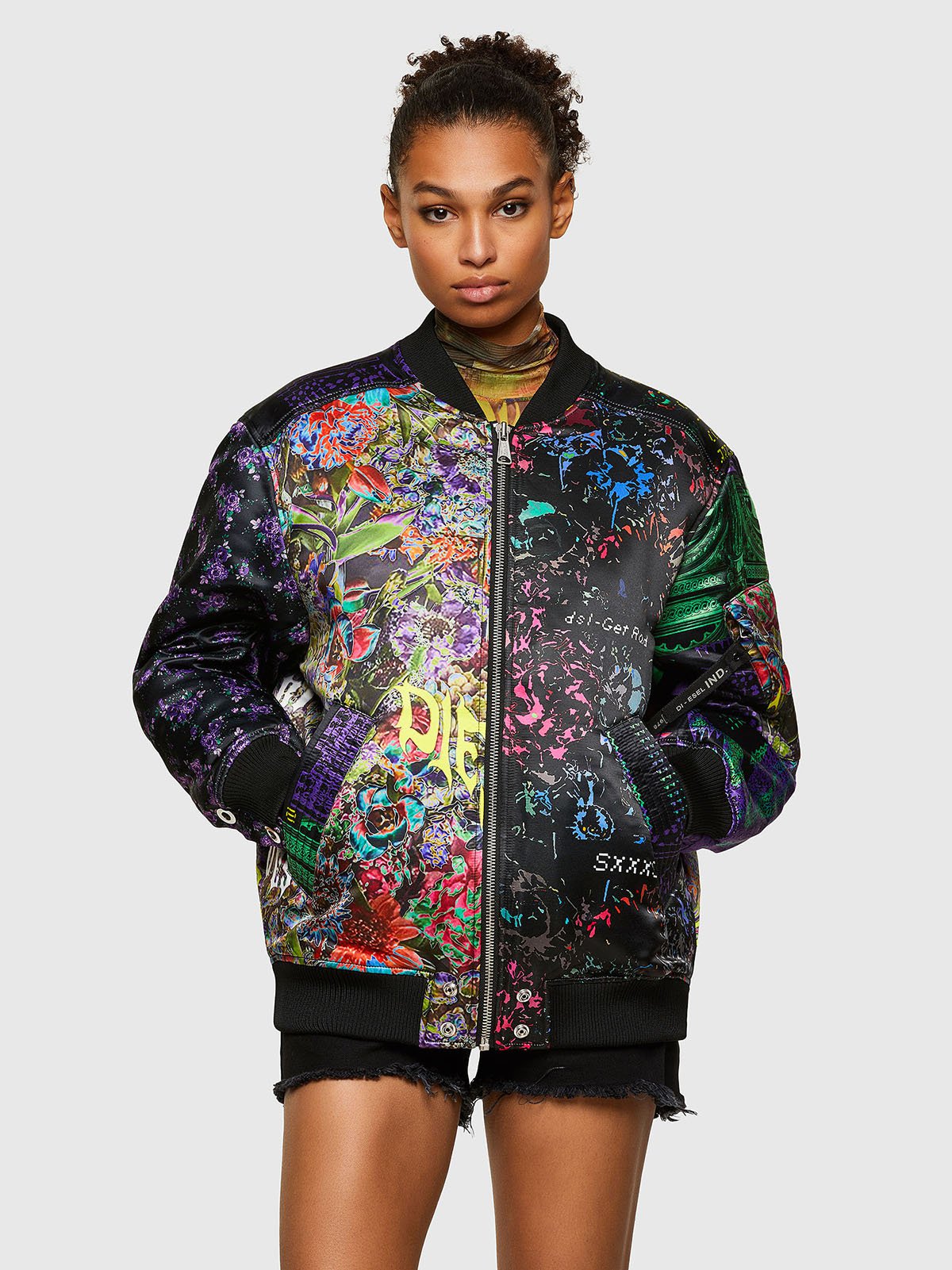 multi color bomber jacket