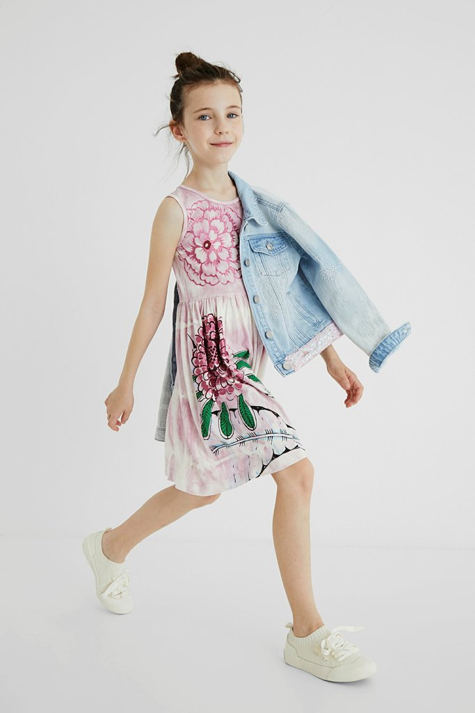 girl s dress pink Desigual Kids Soulz.lv