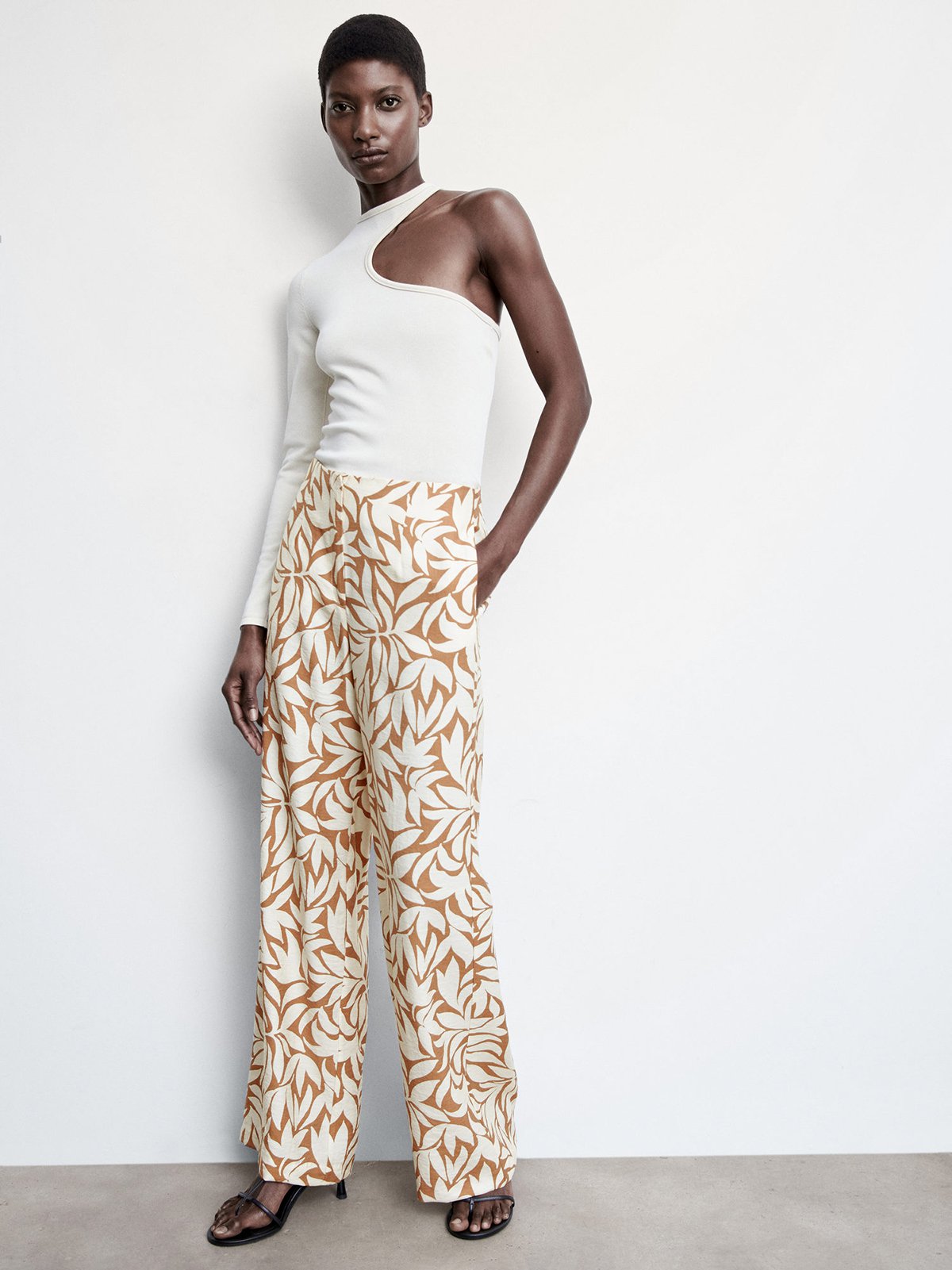 Mango snake hot sale print trousers