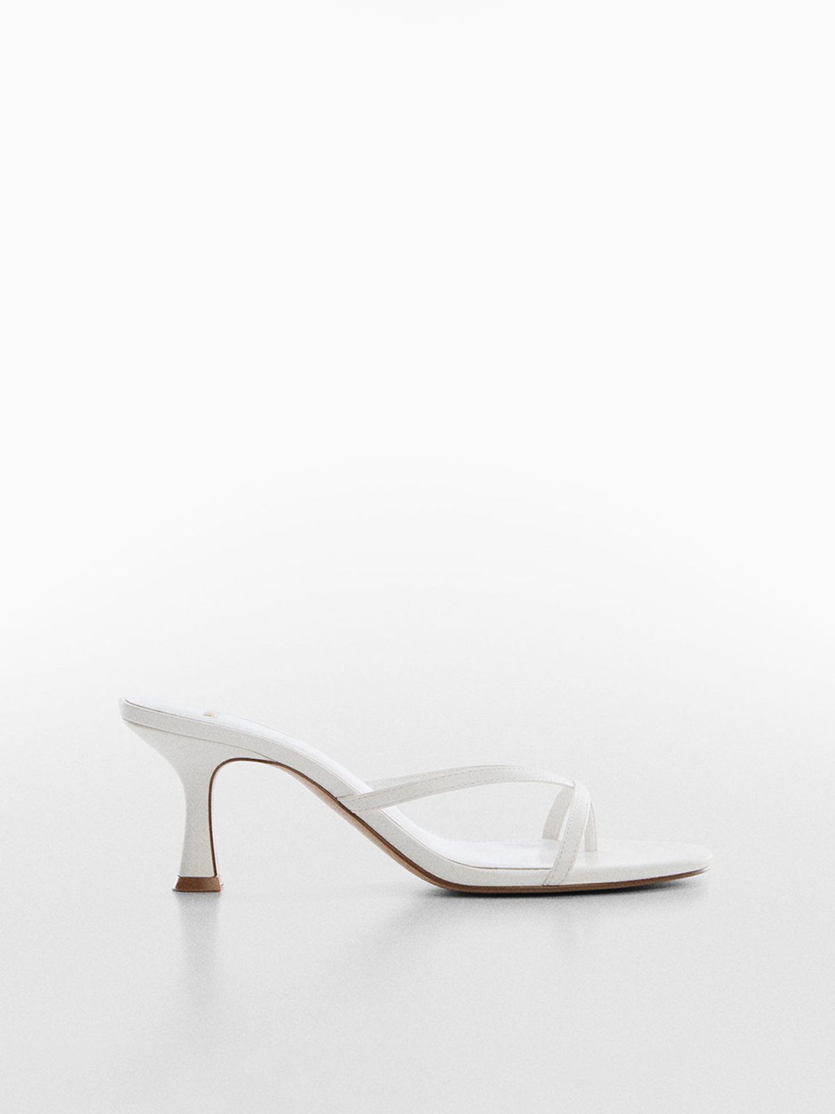 Mango white heels sale