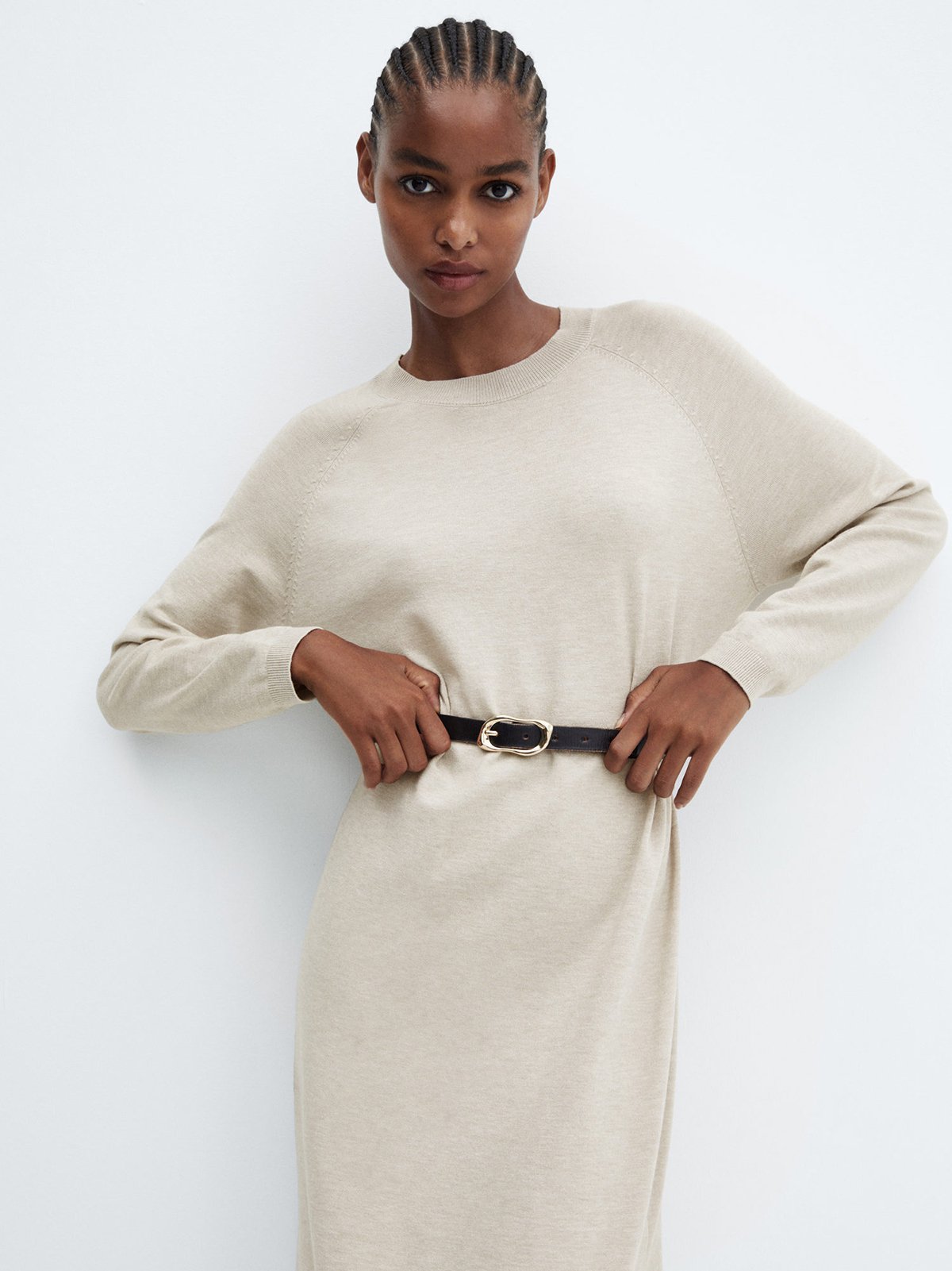 WORN ONCE ZARA Cotton Pointelle Knit Striped Jumper