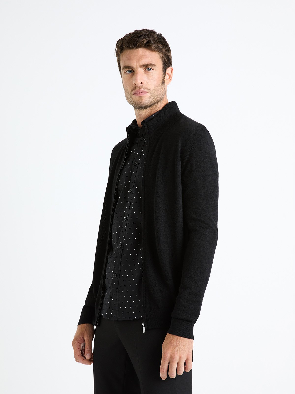 Men s cardigan black CELIO Soulz.lt