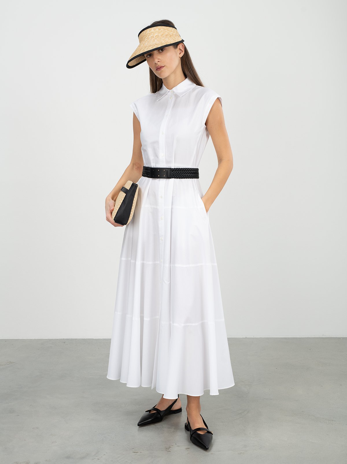 Women's dress white Max Mara | Soulz.lt