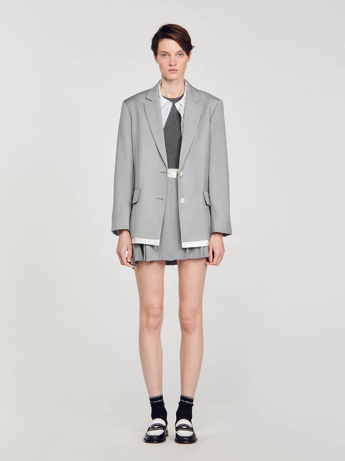 Women's blazer grey Sandro | Soulz.ee