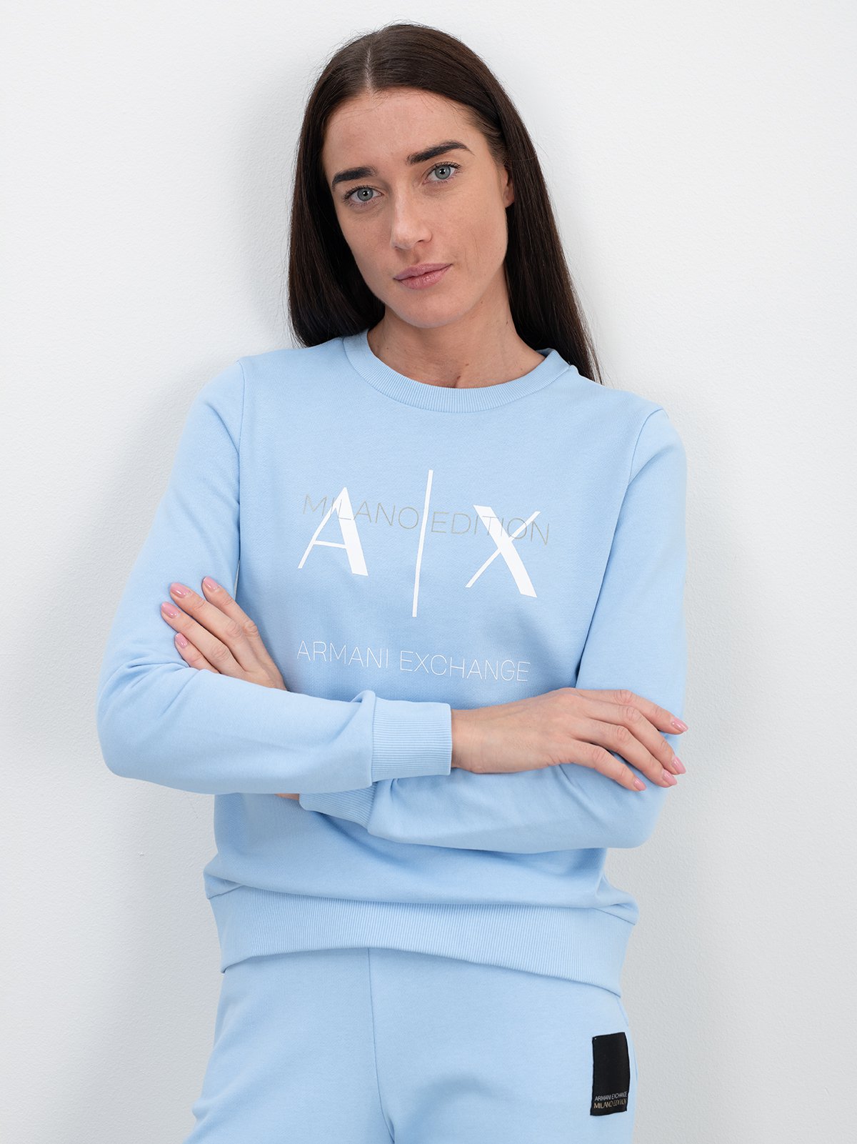 Armani exchange women's sweatshirt best sale