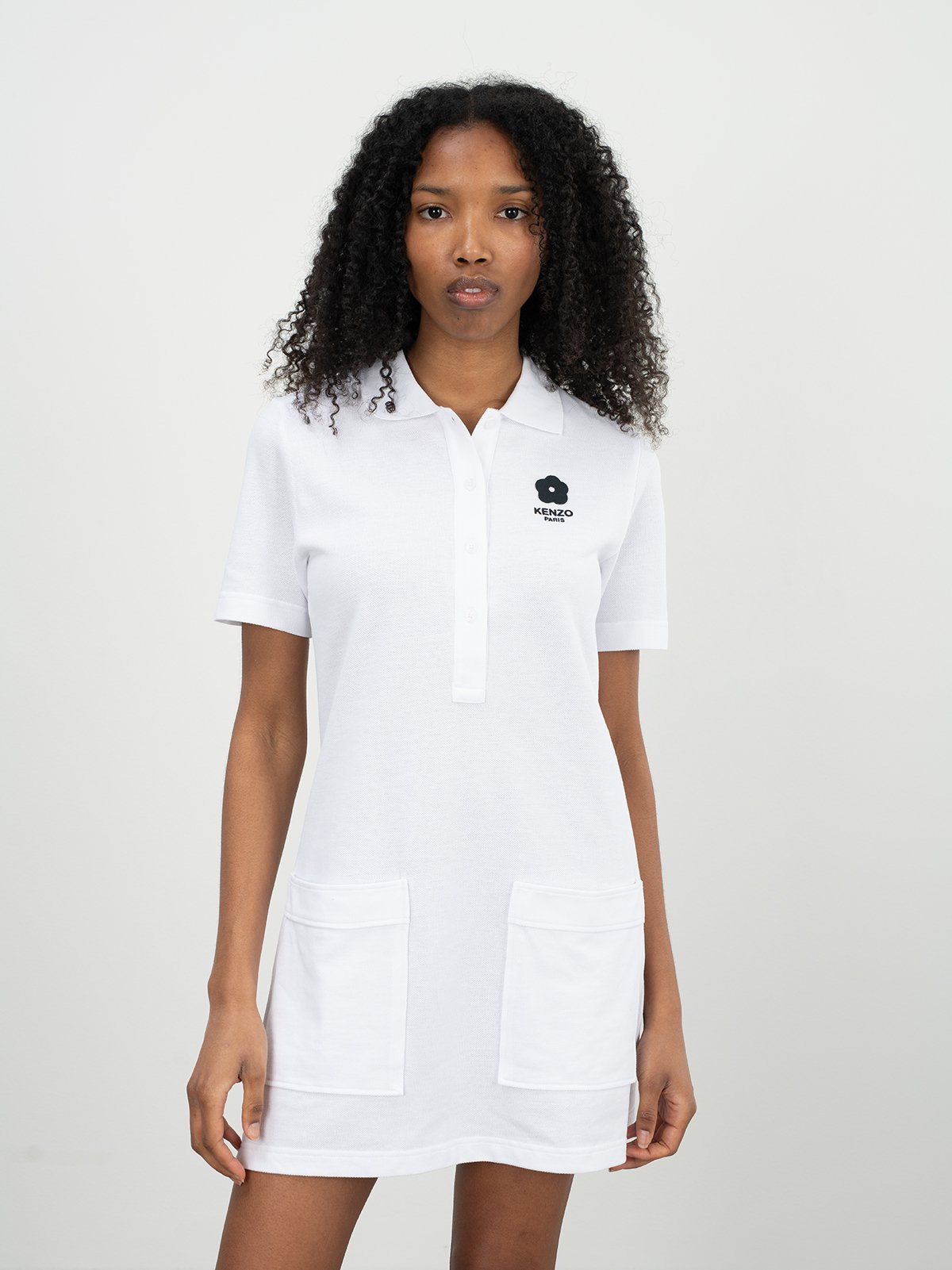 ワンピース KENZO Woman Dress Multicolor FF52RO4059O1 01 KENZO Peonies' kimono sleeve shirt dress in cotton linen