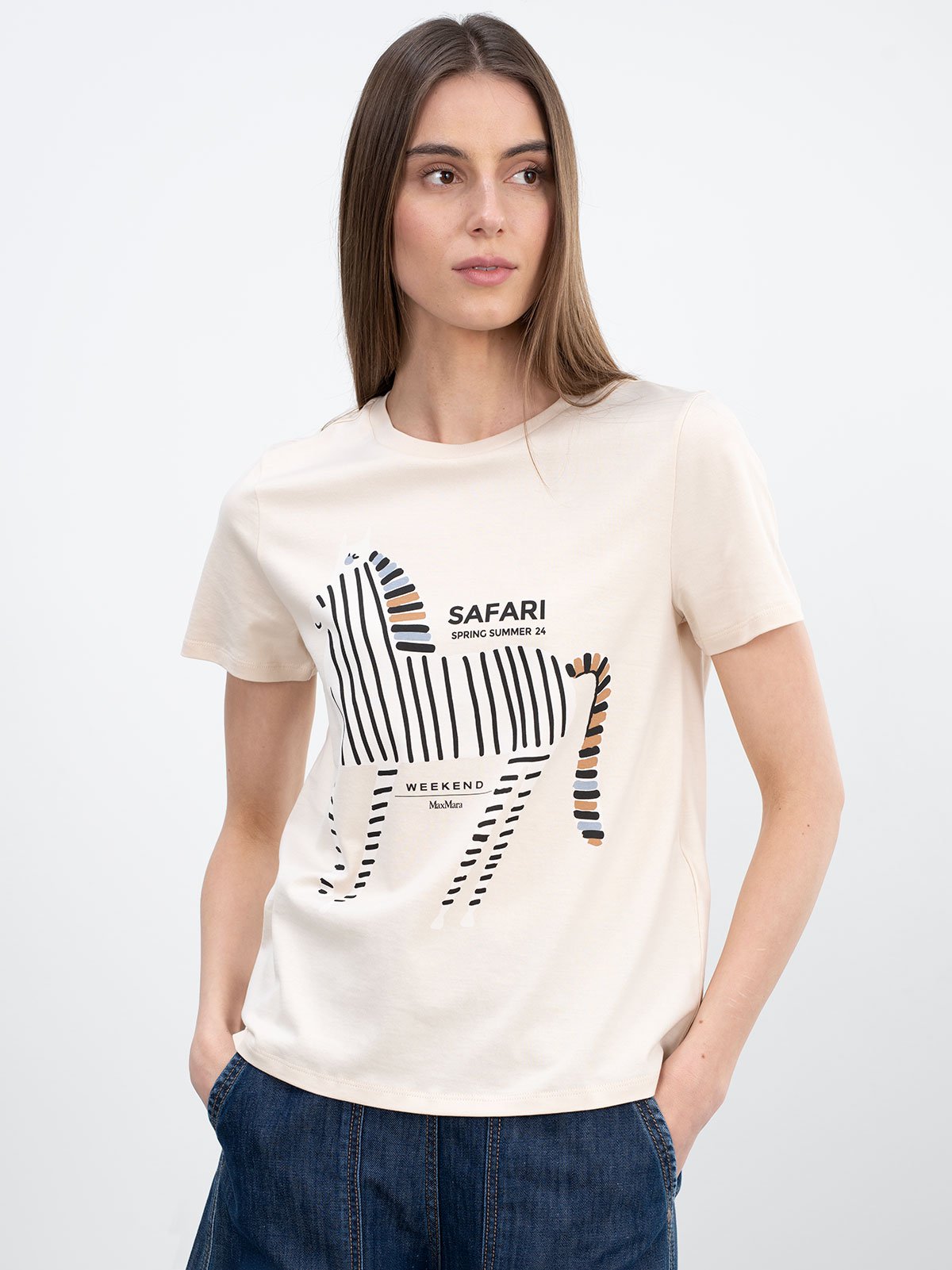 Tシャツ・カットソー 'S Max Mara Woman T-Shirt Beige 2519361013600 009 Women's t-shirt s/s beige Weekend Max Mara | Soulz.lt