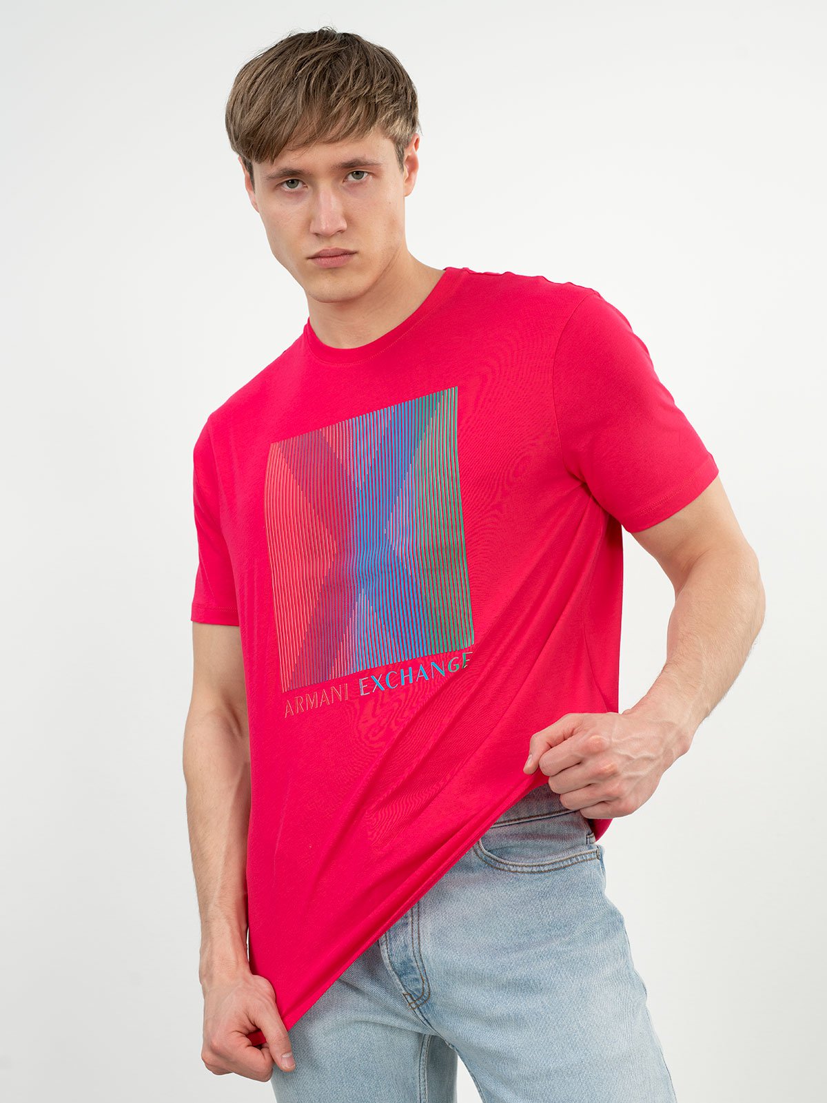 armani exchange red shirt