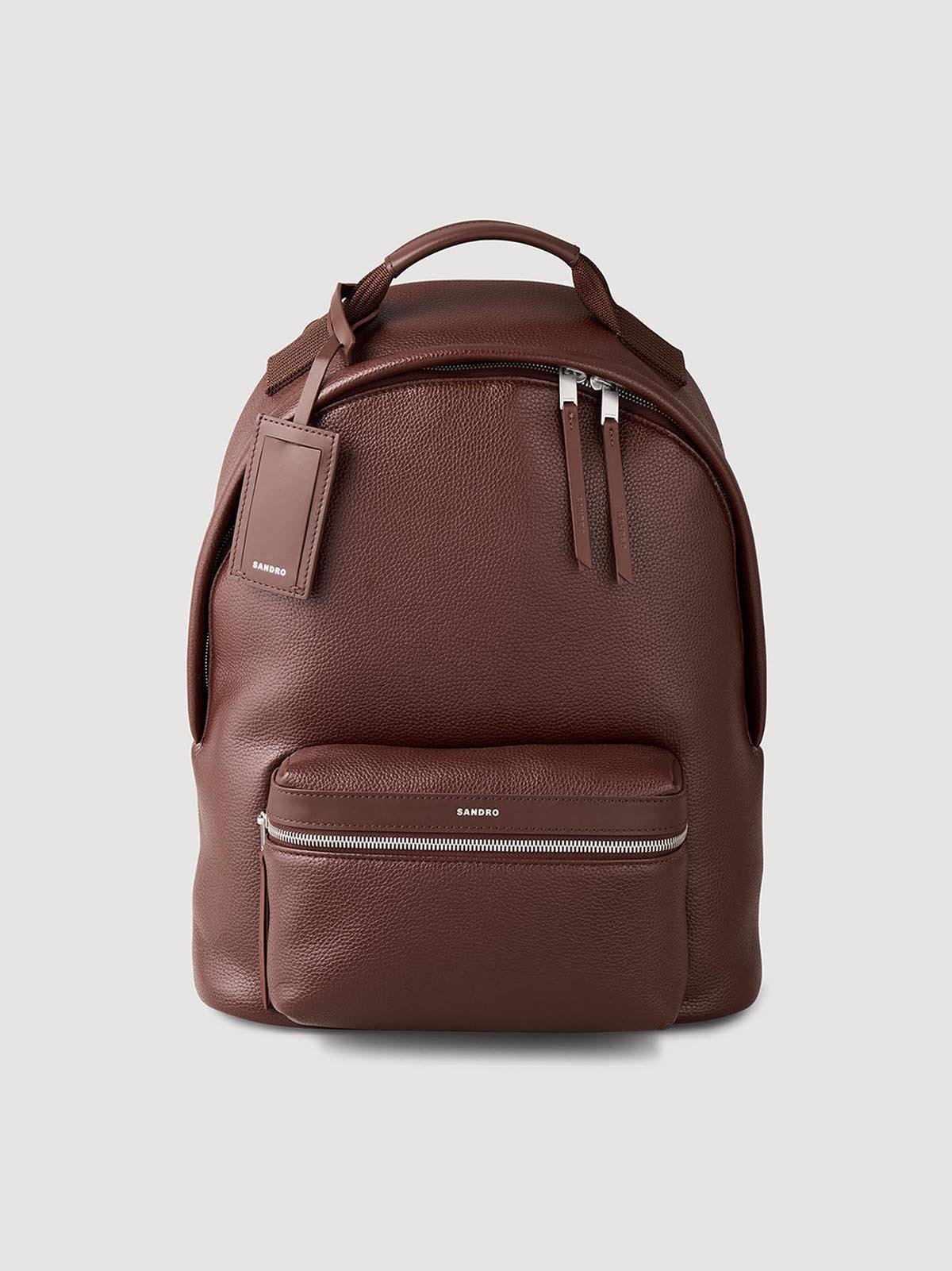 Sandro backpack Recycled leather backpack in Black for Men | Sandro Paris main image 2