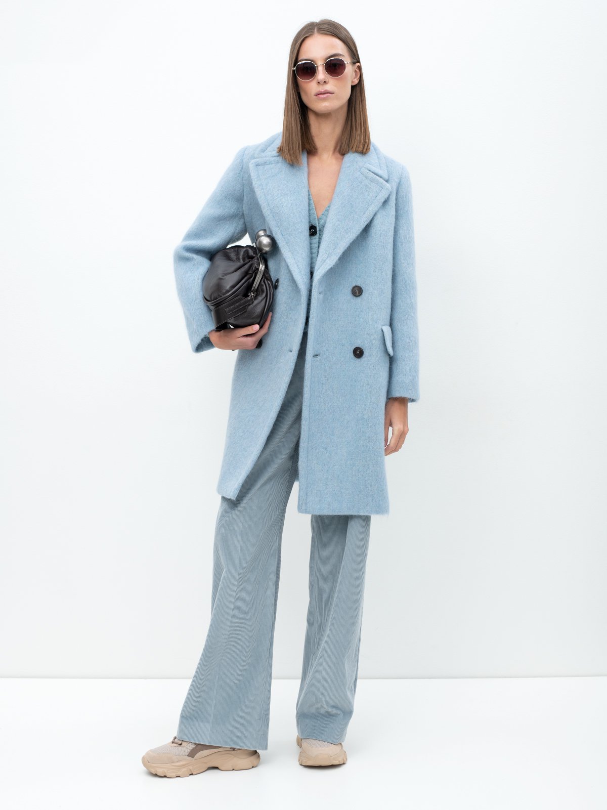 Max mara baby blue coat hotsell