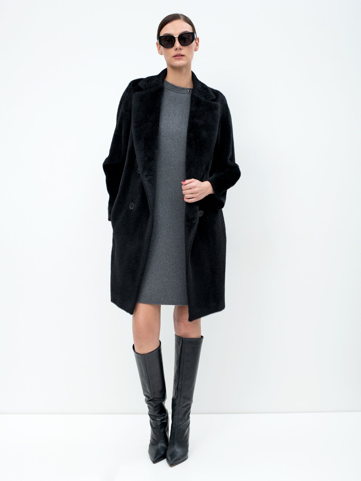 【美品】 SOLOV / FULL BALCALLAR COAT Women's coat black Max Mara | Soulz.lv