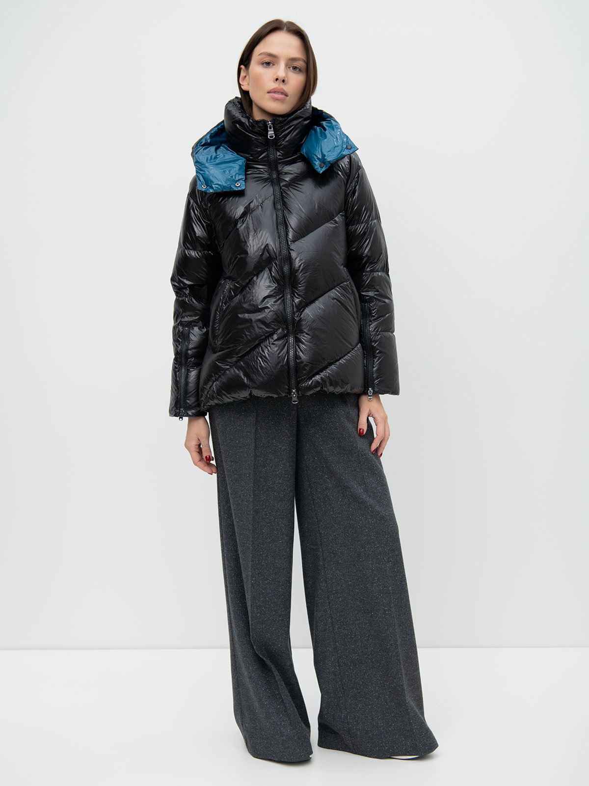 Women's down jacket black Hetrego