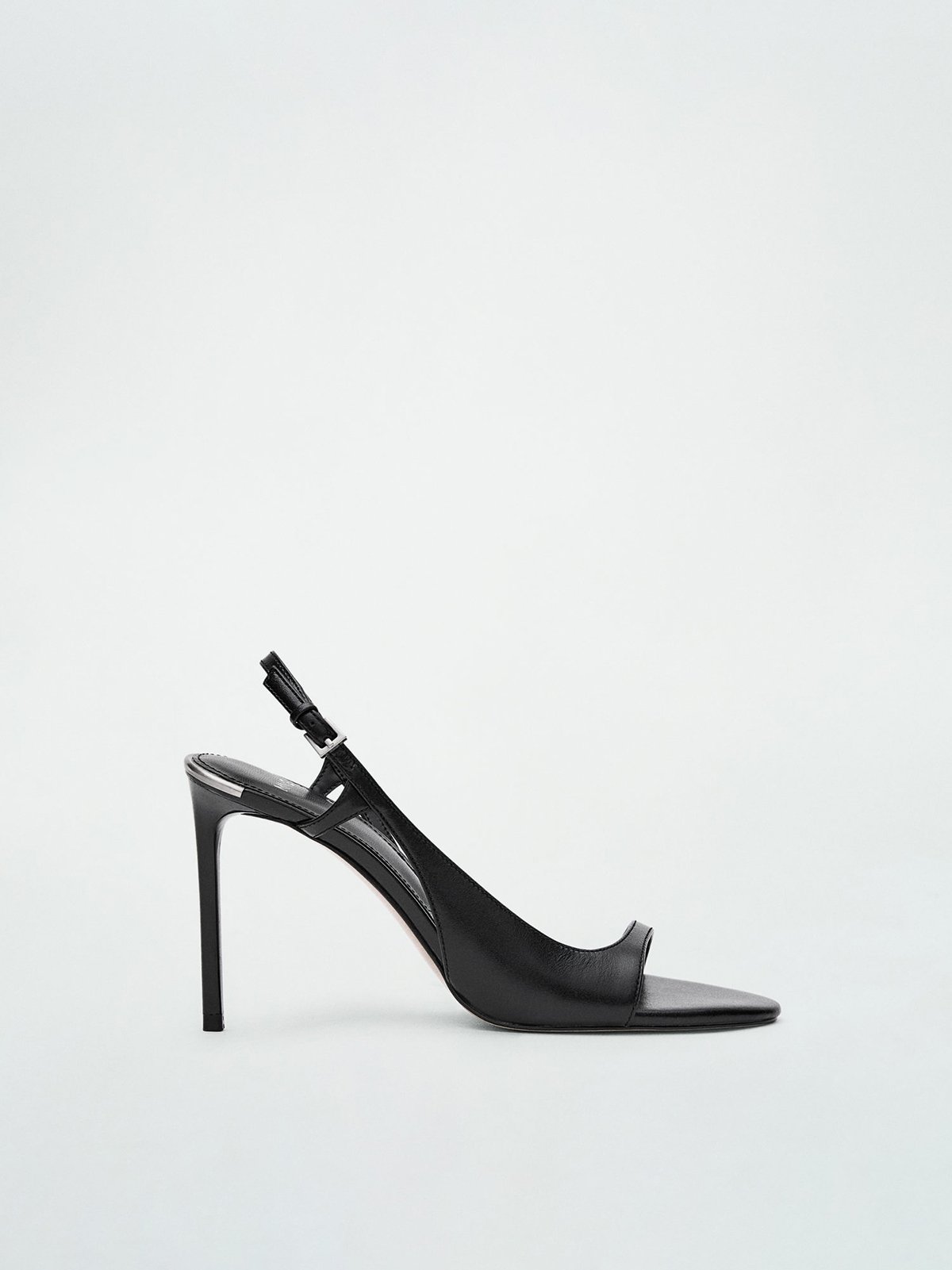 Women's high heel sandals black MANGO | Soulz.lt