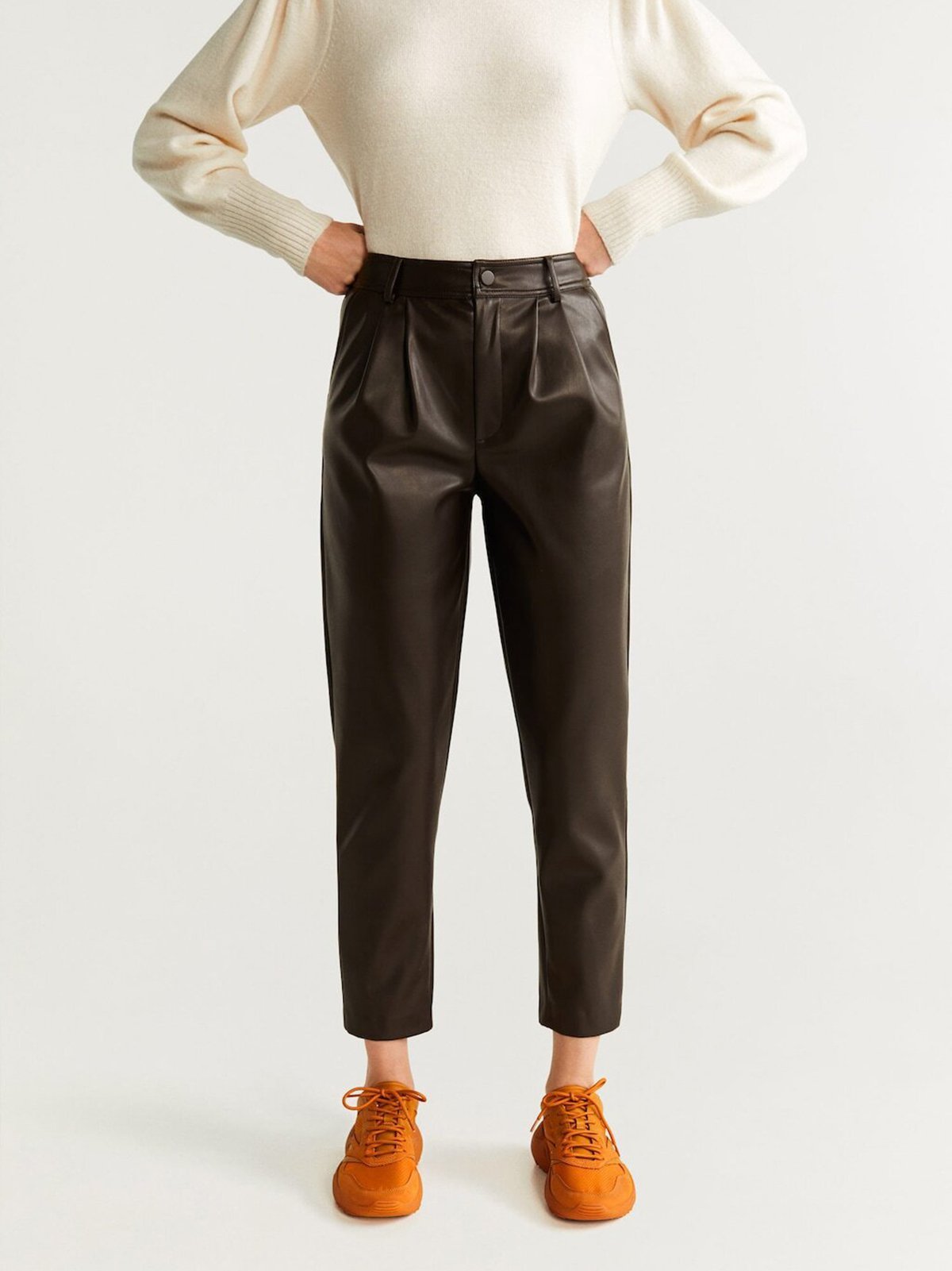 mango high waisted trousers